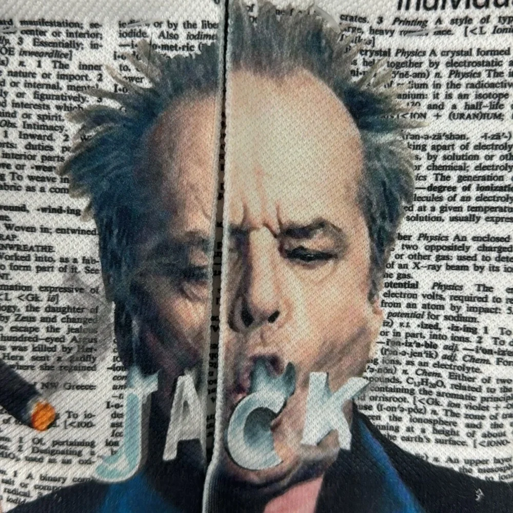 ARTNWORDZ Novelty Socks‎ Jack Nicholson Lightweight Unisex Black Multi NWT
